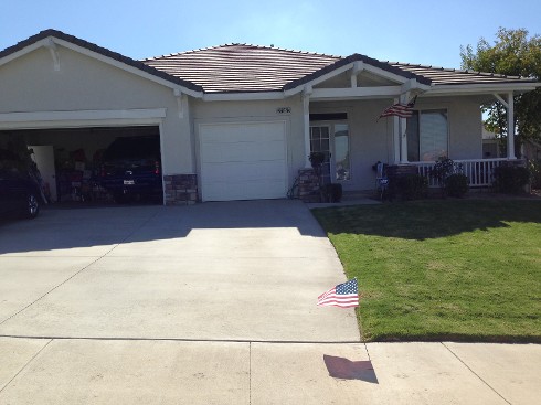 Dove Grey Colored Stucco House
