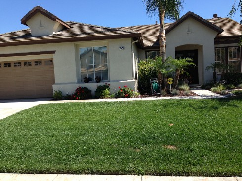 Oatmeal Colored Stucco House