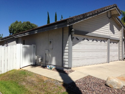 Silver Grey Colored Stucco House